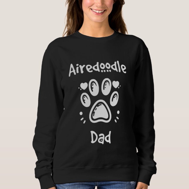 Moletom Dono de Airedoodle Pai Mistura de Airedale com Poo (Frente)