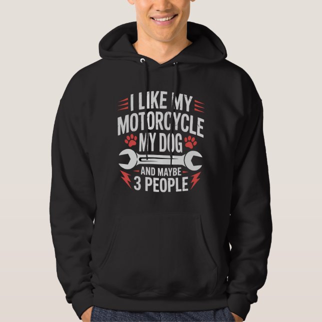 Moletom Dono de Cachorro de Moto Humor (Frente)