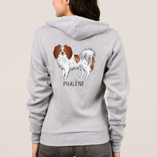 Moletom Dono de Cão Phalène Vermelho e Branco ou Amante de (Verso)