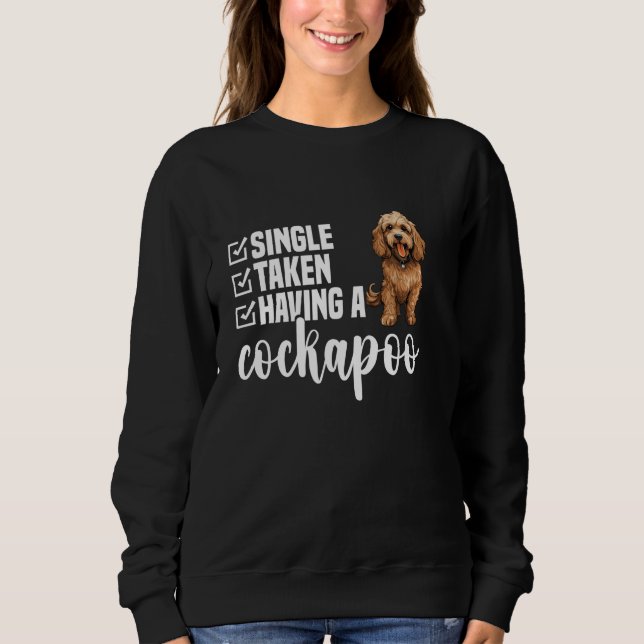 Moletom Dono de Cockapoo Amante de Filhotes Tendo um Cão E (Frente)
