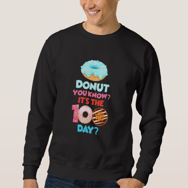 Moletom Donut 100 Dias Donut Comida 100º Dia de Escola (Frente)