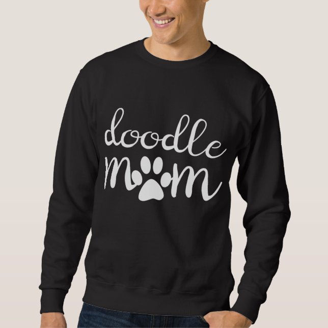 Moletom Doodle Mãe Goldendoodle Cão Engraçado Dia de as mã (Frente)