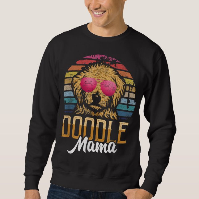 Moletom Doodle Mama Gift Goldendoodle Mãe Goldendoodle (Frente)