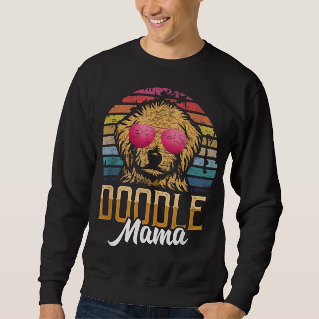 Moletom Doodle Mama Gift Goldendoodle Mãe Goldendoodle (Frente)