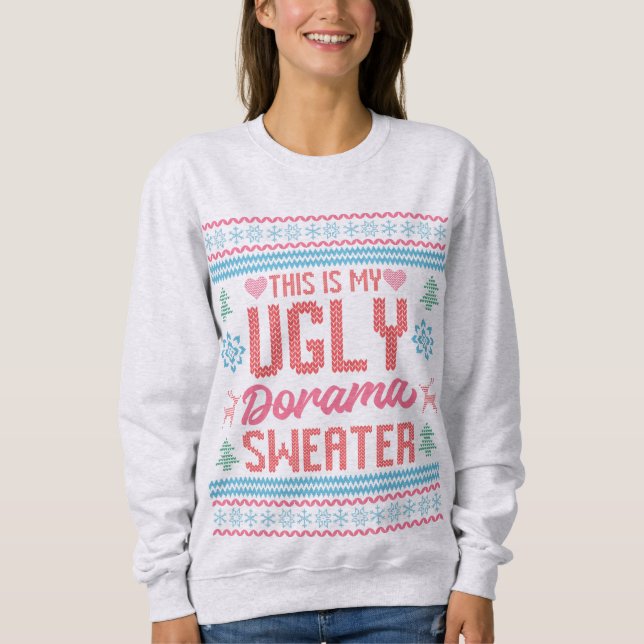 Moletom Dorama Ugly Christmas Sweater Knit Style (Frente)