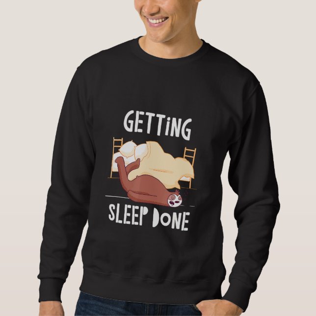 Moletom Dormir Feito Sloth Sayings Sloth Citações 2 (Frente)