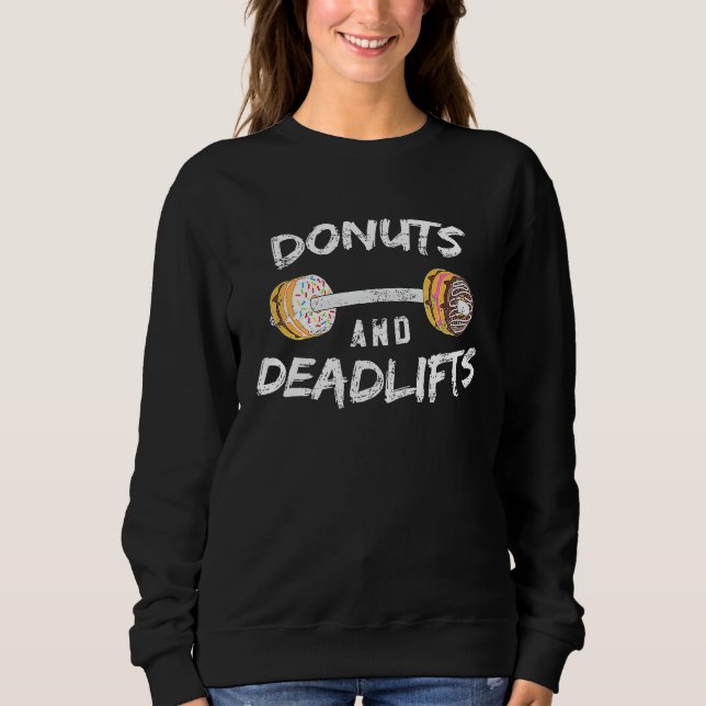 Moletom Doughnuts And Deadlifts Weightlifting Donut Fitnes (Frente)