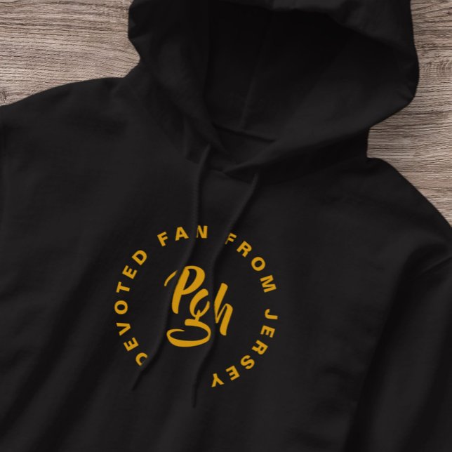Moletom Dourada de rua preta Estado Yinz Pgh Hoodie (Criador carregado)