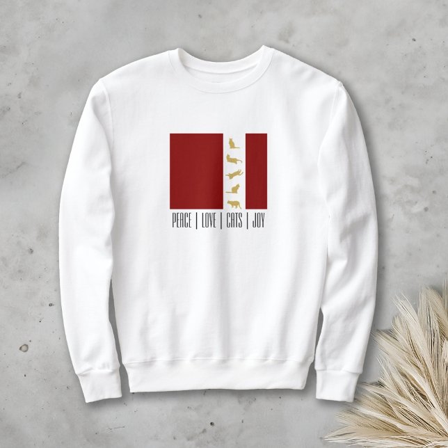 Moletom Dourado Natal Vermelho Moderno (Criador carregado)