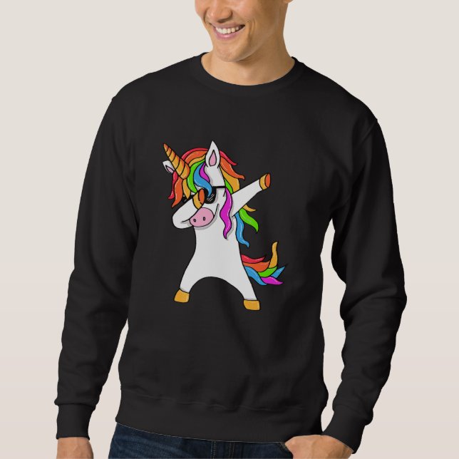 Moletom Dove Unicorn Dubbing Unicorn Rainbow Sunglass (Frente)