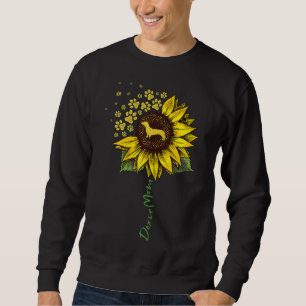 Moletom Doxie Mãe Sunflower Dachshund Lover Oferece presen