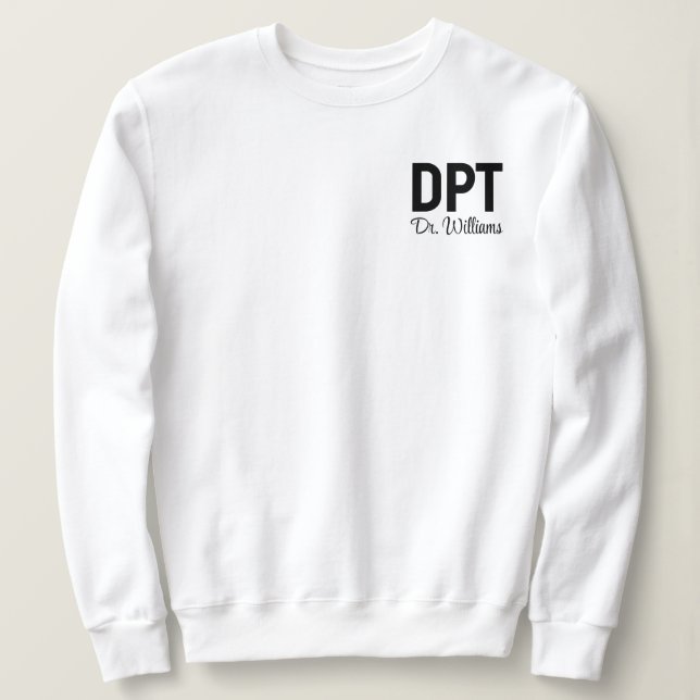 Moletom DPT Personalizado Doutorado em Presente de Terapia (Frente do Design)