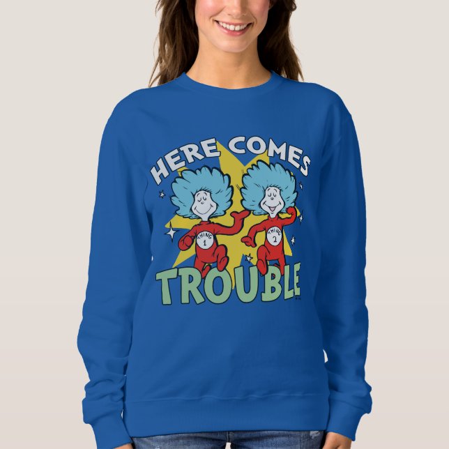 Moletom Dr. Seuss | Coisa Um Coisa Dois Aqui Vem o Problem (Frente)