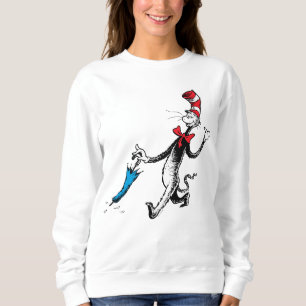 Moletom Dr. Seuss Gato no Chapéu Passeio de Guarda-chuva