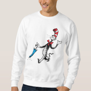 Moletom Dr. Seuss Gato no Chapéu Passeio de Guarda-chuva