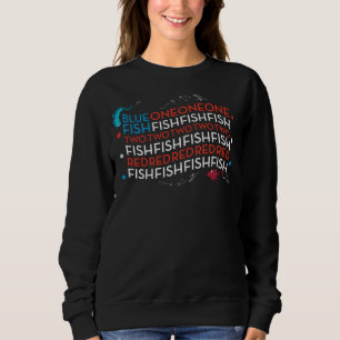 Moletom Dr. Seuss Peixe Vermelho Peixe Azul Gráfico da B
