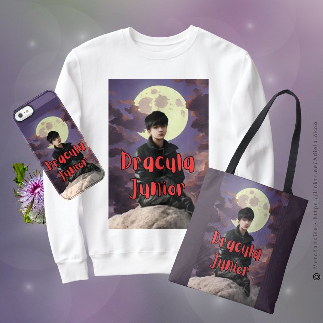 Moletom Dracula Junior Sweatshirt da Poeta Adiela Akoo (DJ Sweatshirt, Tote & Phone Cover designed by Poet Adiela Akoo. Browse my store for more gr8t finds!)