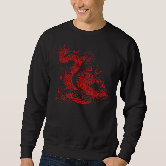 Moletom Dragão Vermelho Com Asas E Mandala Dr. (Frente)