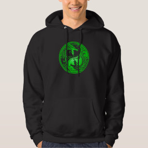 Moletom Dragões de Yin Yang, verdes