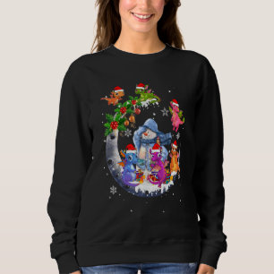 Moletom Dragões Engraçados Brincam Com Snowman Dragon Xmas