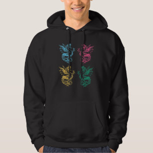 Moletom Dragon Art Graphic Retro Vintage