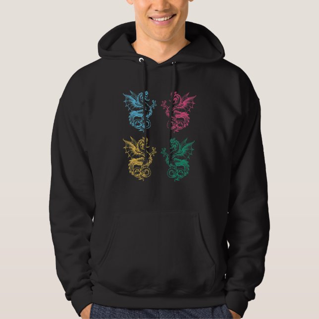 Moletom Dragon Art Graphic Retro Vintage (Frente)