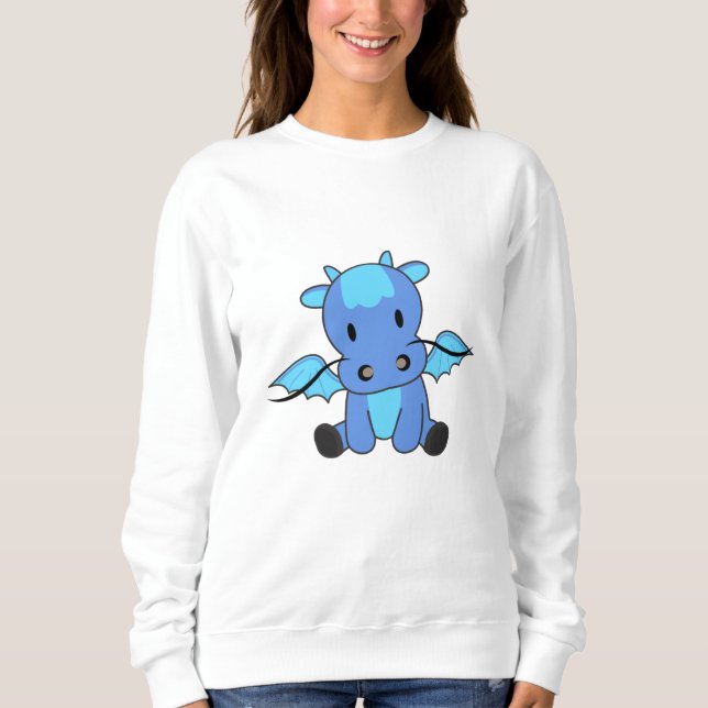 Moletom Dragon Blue Fairy Tale Fantasy Cuide (Frente)