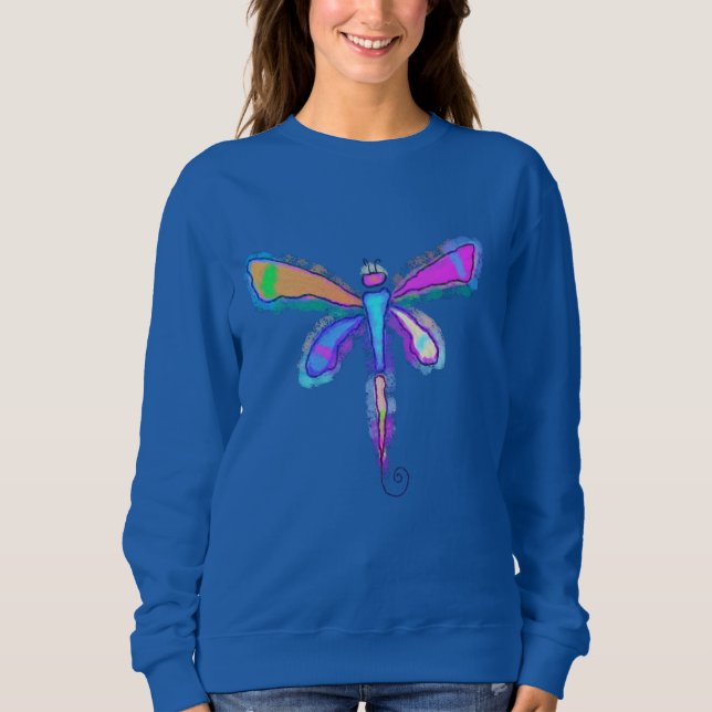 Moletom Dragonfly Abstrato Art colorido para Vestir (Frente)