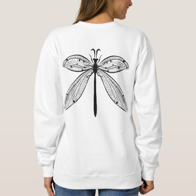 Moletom Dragonfly Dreams Insect Art - Elegância Entomológi (Verso)