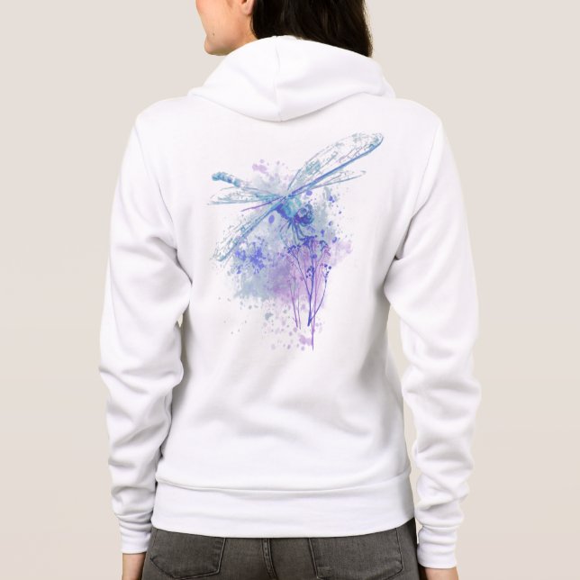 Moletom Dragonfly Original em Azul, Arte Mauve (Verso)