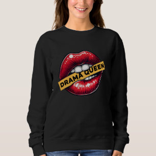 Moletom Drama Queen Bold Lip Graphic Alluring Lip Design F