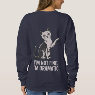Moletom Dramatic Cat blue Woman