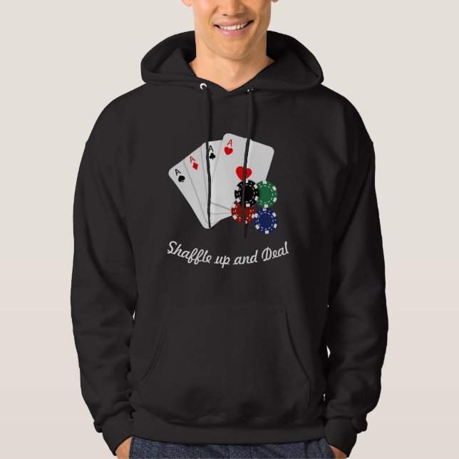 Moletom Dream Aces Hoodie do Jogador de Poker Profissional (Frente)