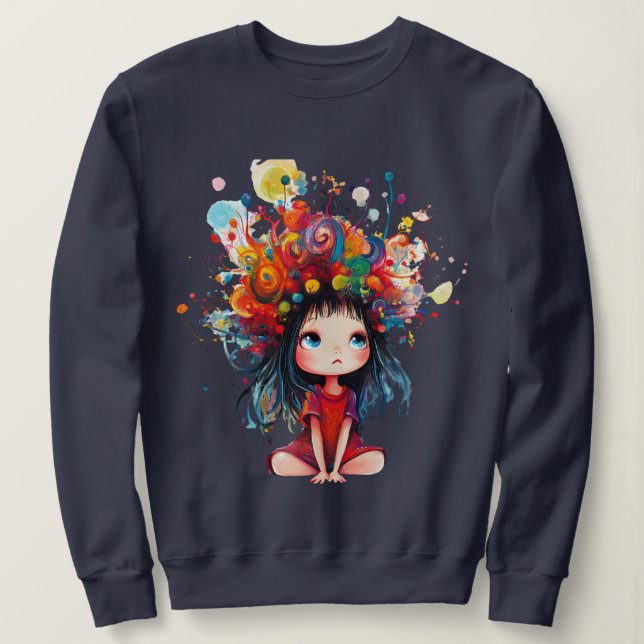 Moletom DreamBloom: Colore sua mente (Frente do Design)