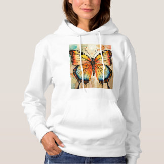 Moletom Dreamy Watercolor Butterfly T-Shirt Design