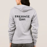 Moletom Dressage Queen Cute Retro Script Equestrian<br><div class="desc">Dressage Queen Cute White Retro Script Equestrian Hoodie para amantes de cavalos,  excelente de passear no celeiro de cavalos ou apenas para o dia a dia.</div>