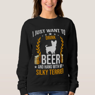 Moletom Drink Beer And Hang With My Silky Terrier Dog