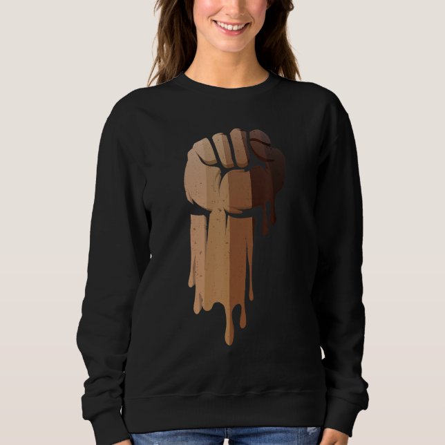 Moletom Drippin Melanin Shirt Women Men Africa Black Histo (Frente)