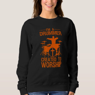 Moletom Drummer Cristão Para Mulheres Jogador De Tambor