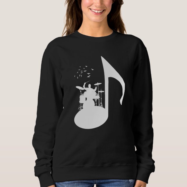 Moletom Drummer de Pássaros de Nota (Frente)