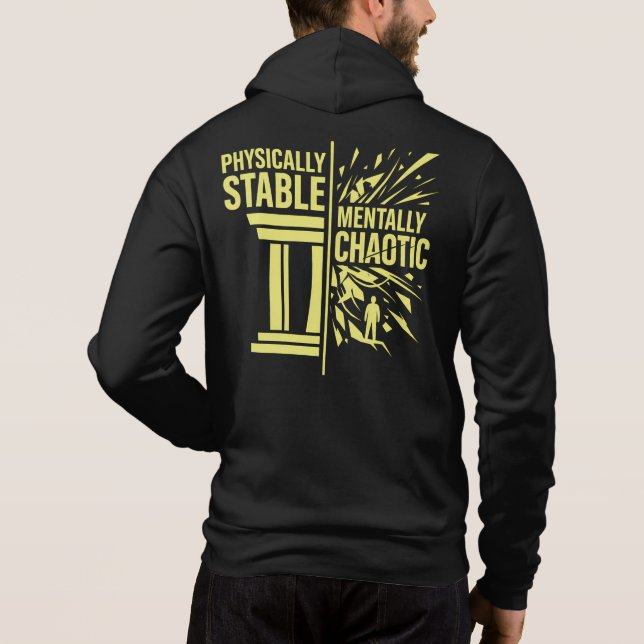 Moletom Dualidade de Design Estável Fisicamente e Caótico  (Verso)