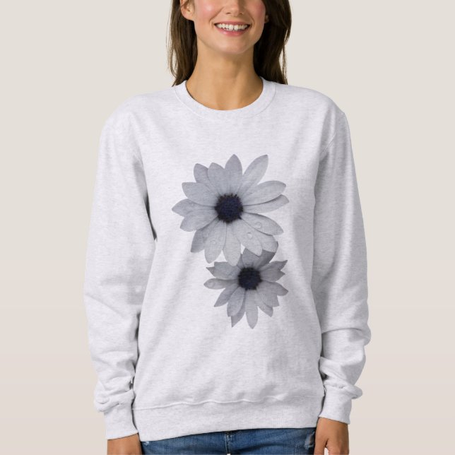 Moletom duas flores brancas (Frente)
