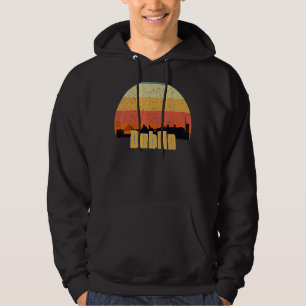 Moletom Dublin Irlanda Skyline Silhouette Sunset I Love Du