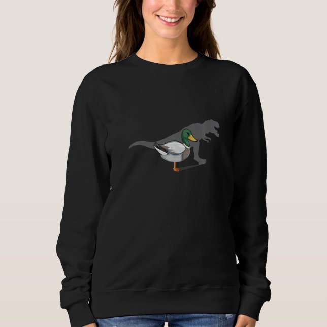 Moletom Duck T-Rex Shirt Funny Duck Hunting Shirts Duck Lo (Frente)