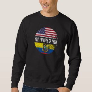 Moletom Duel Flag Design Equador e cidadão americano duelo