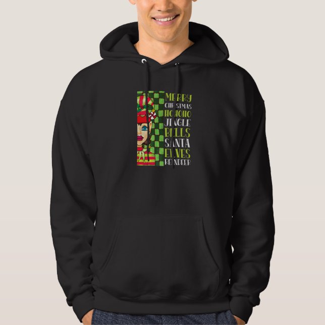 Moletom Duende De Natal Feriado Vermelho Esmeralda Verde N (Frente)