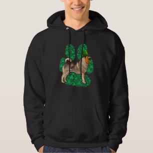 Moletom Duende Norwegian Elkhound Dia de São Patrício Folh