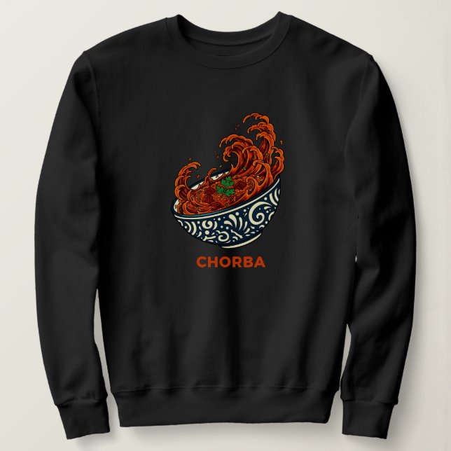 Moletom Dynamic Chorba Soup Wave Art Moroccan Food Bowl (Frente do Design)