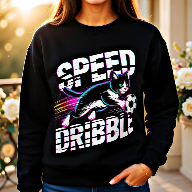 Moletom Dynamic Soccer Cat sporty Sweatshirt for Women  (Criador carregado)