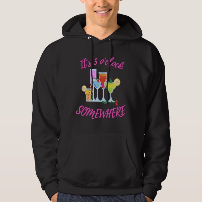 Moletom É 5 Ou2019clock Algures Hello Summer Beach S (Frente)